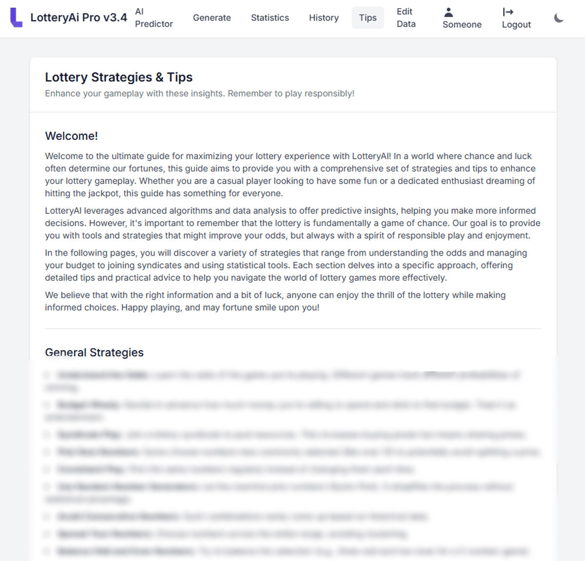 LotteryAi+ App Screenshot 8 - Documentation